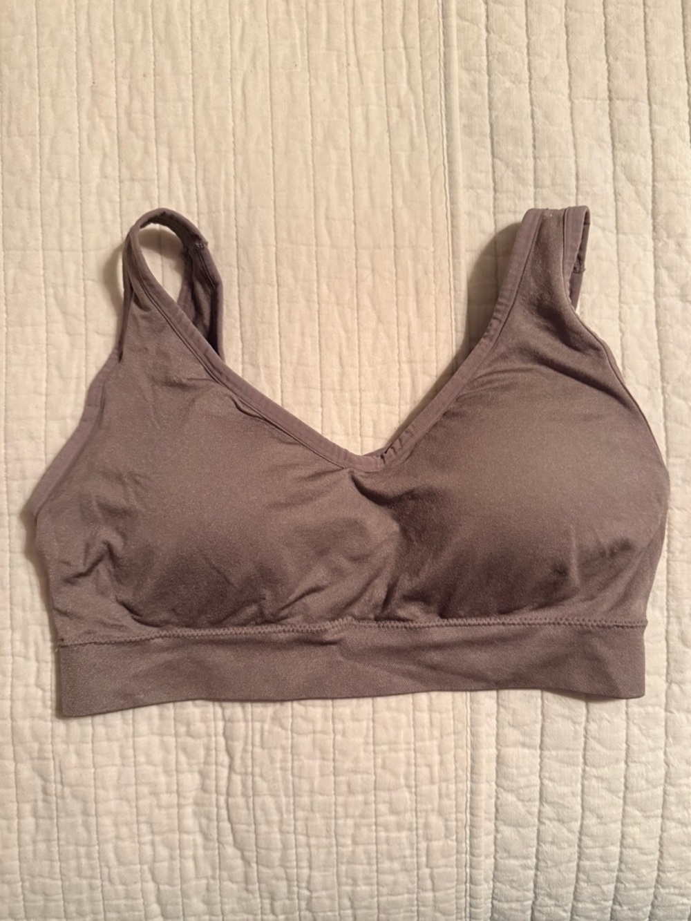 Jockey Taupe Seamless V-Neck Wireless Bralette